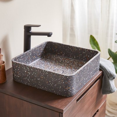 Vasque carrée en terrazzo confetti THAÏS TIKAMOON