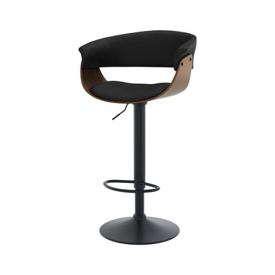 Chaise de bar réglable et pivotante 59/81 cm en cuir synthétique (à l'unité) - BASILE RENDEZ-VOUS DÉCO