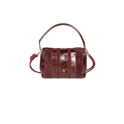 Sac en cuir à effet rayures, MINI HALO CRAIE STUDIO