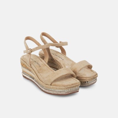 Sandales compensées avec perles et boucle ALMA EN PENA