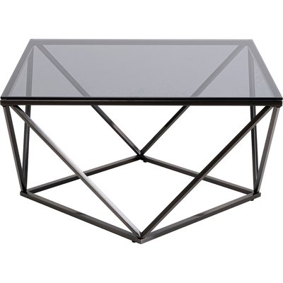 Table basse en verre et acier, CRISTALLO KARE DESIGN