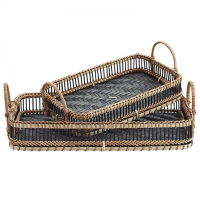 Lot de 2 plateaux en bambou rectangulaires MADAM STOLTZ