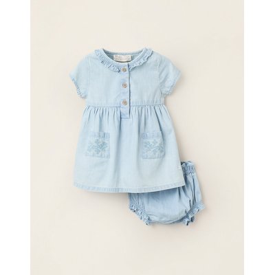Robe + Bloomer en Jean avec Point de Croix ZIPPY