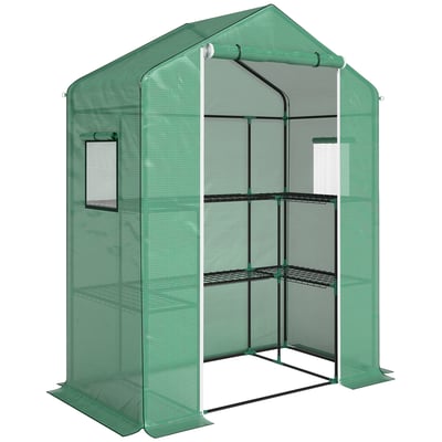 Serre Polyéthylène Vert OUTSUNNY