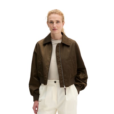 Blouson style aviateur regular en sergé de polyester Shiny recyclé MARC O'POLO