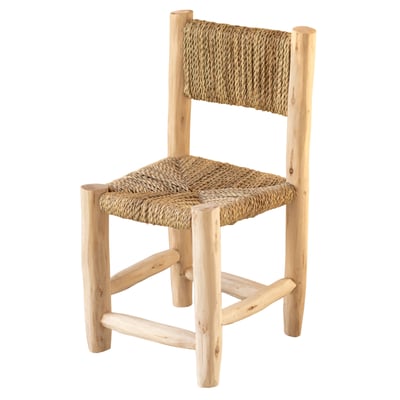 Chaise enfant bois de laurier et doum -  LOJI HOME MAISON