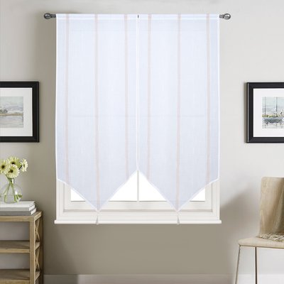 Paire vitrages à bandes verticales brillantes HOME MAISON