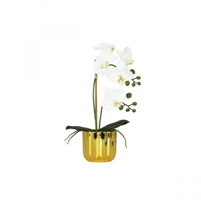 Orchidée artificielle toucher naturel 40cm LIGNE DECO