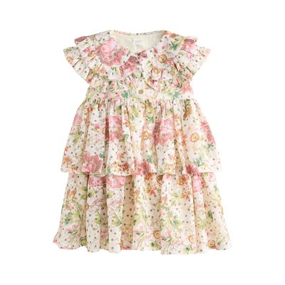 Robe sans manches à volants et col dentelle NEXT