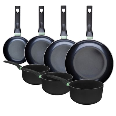 4 poêles 16/20/24/28cm + 3 casseroles 16/18/20cm BRANDAO FACKELMANN