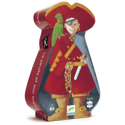 Puzzle silhouette Le pirate et son trésor 36 pièces DJECO