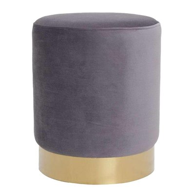 Pouf en velours et métal doré AUBRY GASPARD
