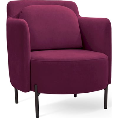 Fauteuil lounge VENESSEL enveloppant velours RECOLLECTION