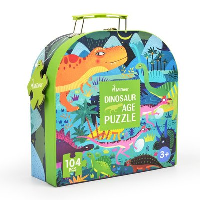 Ma Valise Puzzle Dinosaures 104 pcs MIDEER