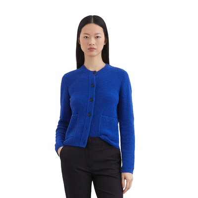Cardigan bouclette slim en doux mélange de coton organique MARC O'POLO