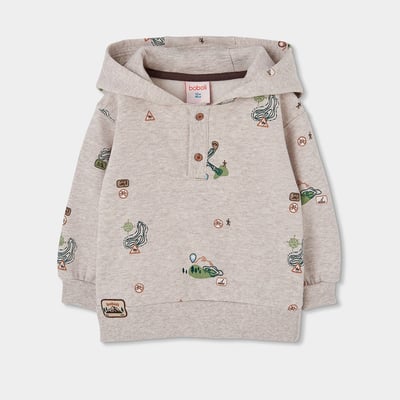 Sweat-shirt garçon en molleton imprimé aventure BOBOLI