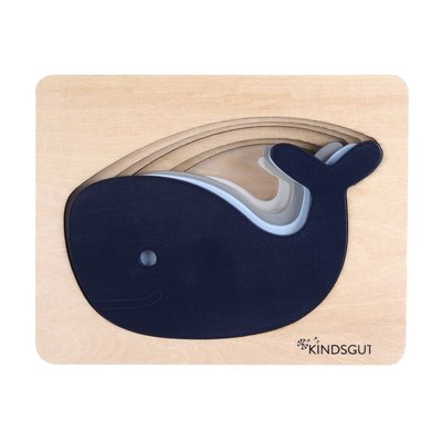Jeu' de'eveil - Puzzle animaux baleine KINDSGUT