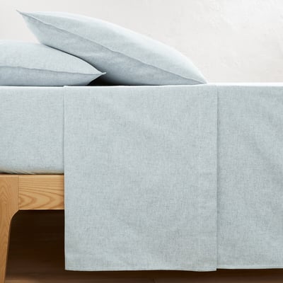 Drap plat en flanelle de coton chambray, Clara LA REDOUTE INTERIEURS