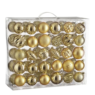 Lot de 60 boules de Noël incassables GLIMMA MICA DECORATIONS