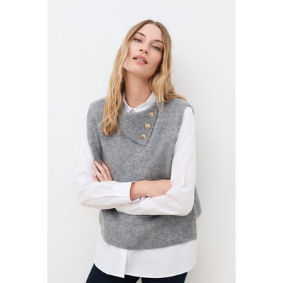 Poncho court asymétrique alpaga HOANY CAROLL