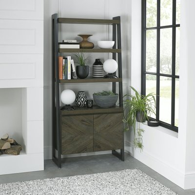 Etagère en chêne brun et métal style moderne ARLINGTON PIER IMPORT