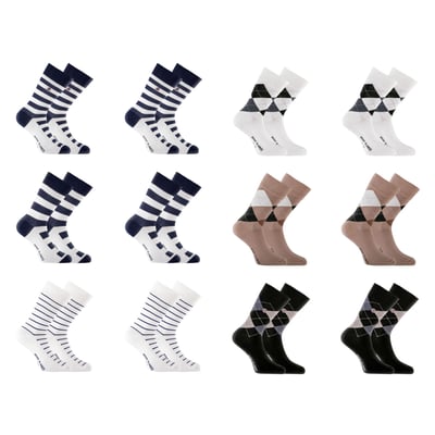 Lot De 12 Chaussettes De Ville SERGE BLANCO
