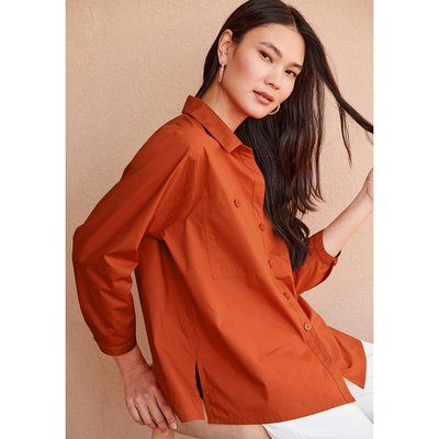 Chemise pur coton, manches 3/4 ANNE WEYBURN