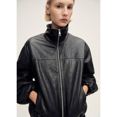 Veste cuir oversize MANGO
