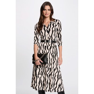 Robe midi droite imprimée MORGAN