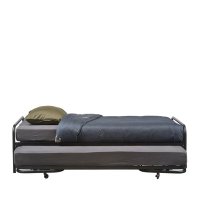 Lit gigogne 2 couchages en métal 90x200cm - LUCY WOOOD