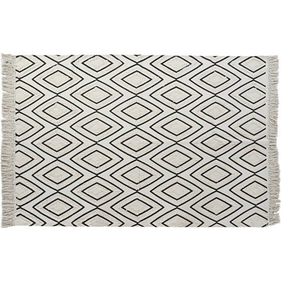 Tapis boho coton  et  à motifs brodés style ethnique RECOLLECTION