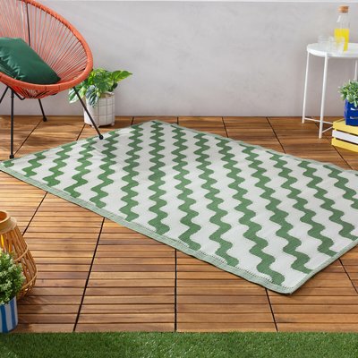 Wave Printed Woven 100% Recycled Indoor/Outdoor Rug FURN.