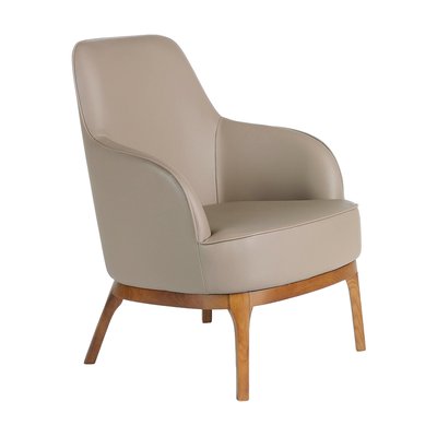Fauteuil en simili et pieds en bois ANGEL CERDA