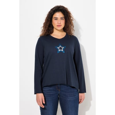 T-shirt avec étoiles et bords roulottés ULLA POPKEN