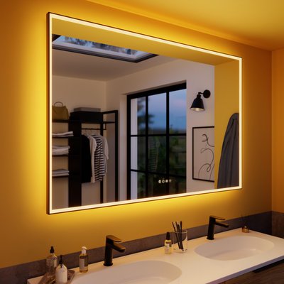 Miroir avec lumières intégrées en verre NEO FRAME SENSEA