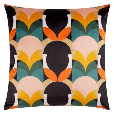 Raeya Art Deco Velvet Filled Cushion 45x45cm HEYA HOME