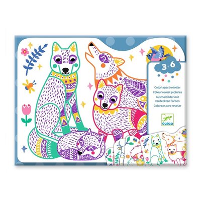 Coloriage magique - Familles de la foret DJECO