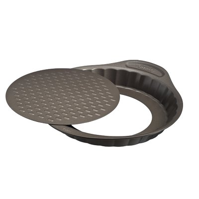 Moule à tarte avec fond amovible en métal avec prise en main facile Ø25 cm PYREX