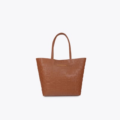Cabas à logo embossé en simili cuir LOLA CASADEMUNT