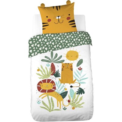 Parure de lit enfant Tigre - 100% coton 57 fils/cm² TOILINUX