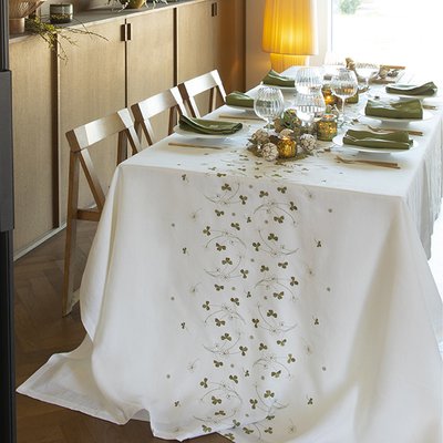 Nappe en lin brodé, CHANCE ALEXANDRE TURPAULT