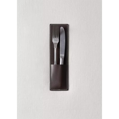 Serviette de table poche 100 % cuir MANGO HOME