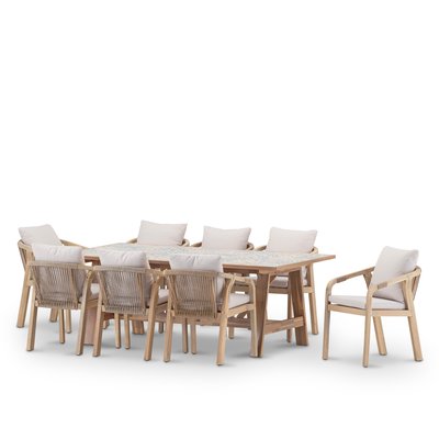 Salon de jardin, 8 chaises, LUCCA & SIENA DEFORA HOME