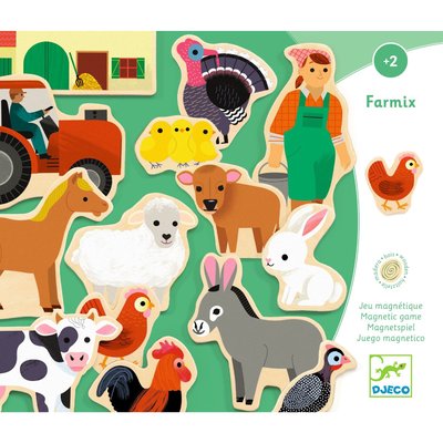 Magnétiques en bois Farmix DJECO