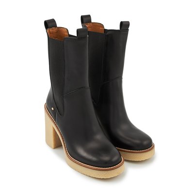 Bottines à Talons Elle Cuir BONS BAISERS