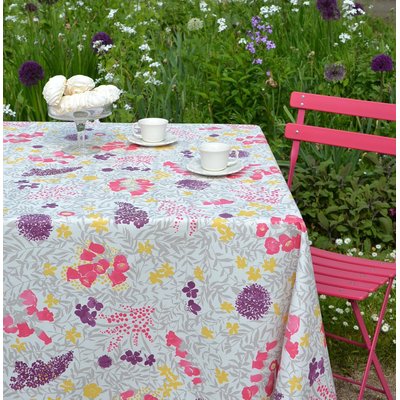 Nappe enduite ronde ou ovale MIMOSA FLEUR DE SOLEIL