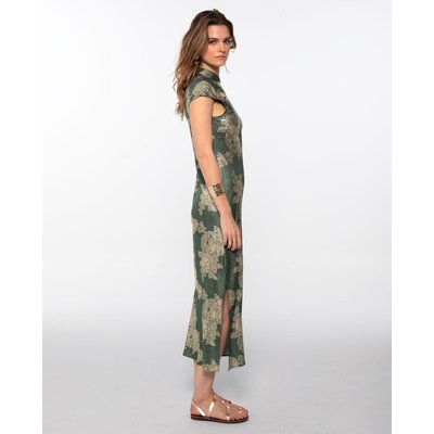 Robe longue avec décolleté à brandebourgs JADE BLOOM THE-ARE