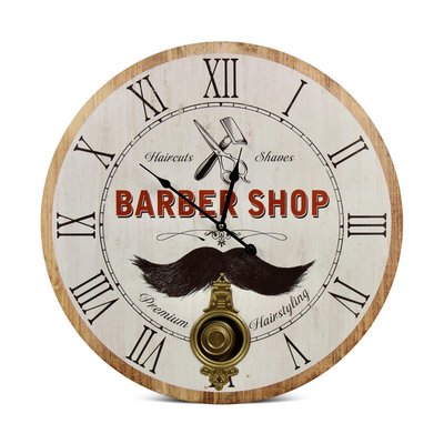 Horloge ancienne balancier barber shop DECORATION D’AUTREFOIS