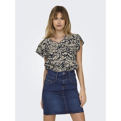 Short Sleeve V-Neck Blouse ONLY