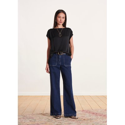 Jean large en coton biologique taille haute LA FEE MARABOUTEE